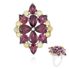Anillo en plata con Rodolita