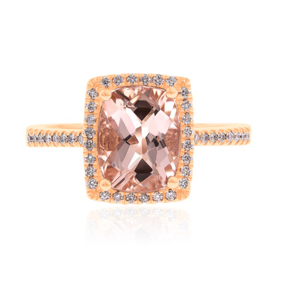 Anillo en oro con Morganita AAA