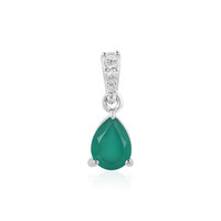 Colgante en plata con Ónix verde