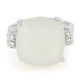Anillo en plata con Piedra de Luna blanca
