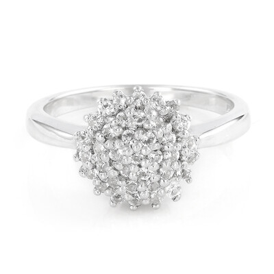 Anillo en plata con Topacio blanco
