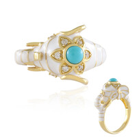 Anillo en plata con Turquesa bella durmiente