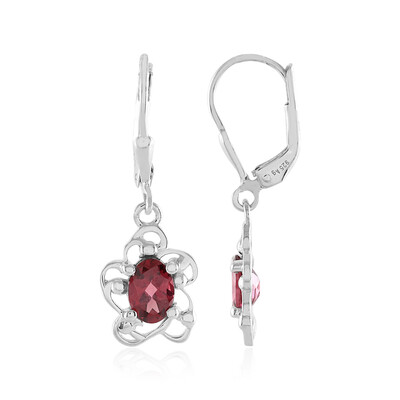 Pendientes en plata con Granate de Mozambique