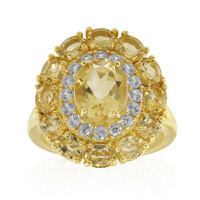 Anillo en plata con Citrino