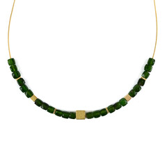 Collar en plata con Diópsido de Rusia