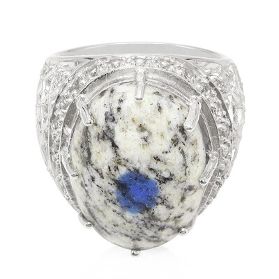 Anillo de hombre en plata con Azurita de K2