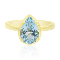 Anillo en plata con Topacio azul cielo