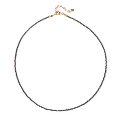 Collar en plata con Hematita negra