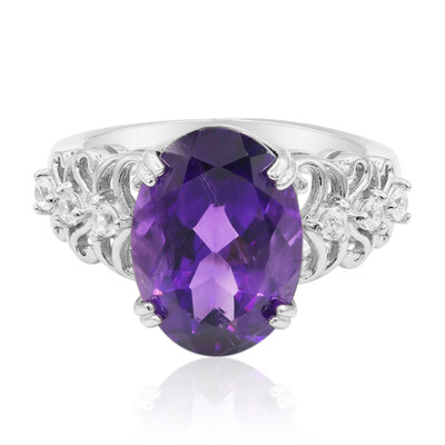 Anillo en plata con Amatista de Marruecos