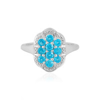 Anillo en plata con Apatita azul neón