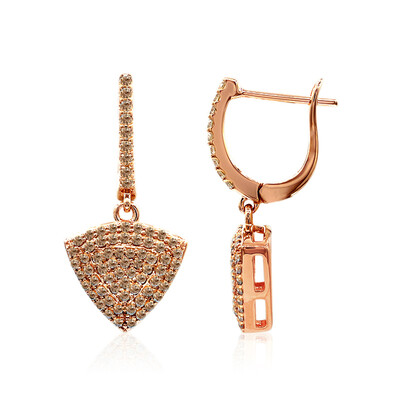 Pendientes en oro con Diamante rosa de Francia de Argyle SI1 (Annette)