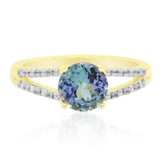 Anillo en oro con Tanzanita sin calentar