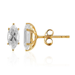 Pendientes en plata con Topacio blanco
