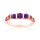 Anillo en plata con Amatista de Zambia