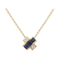 Collar en oro con Zafiro azul Ceylon (CIRARI)