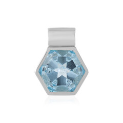Colgante en plata con Topacio azul cielo