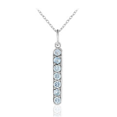 Collar en plata con Zircón azul