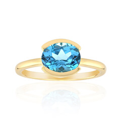 Anillo en oro con Topacio de Marambaia