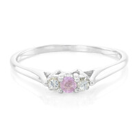 Anillo en plata con Zafiro de Ceilán rosa