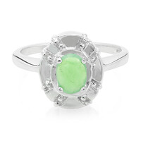 Anillo en plata con Crisoprasa imperial