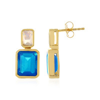 Pendientes en plata con Ópalo azul de Etiopía