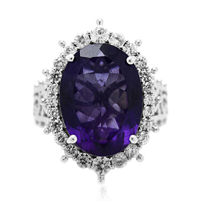 Anillo en plata con Amatista de Zambia (Dallas Prince Designs)