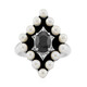 Anillo en plata con Espinela negra (Remy Rotenier)