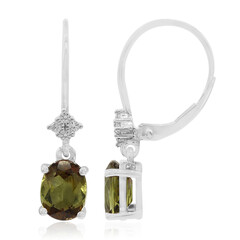 Pendientes en plata con Andalucita