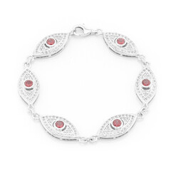 Brazalete en plata con Granate de Lindi