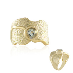 Anillo en plata con Amatista verde