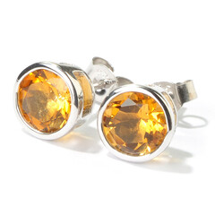 Pendientes en plata con Citrino de Madeira