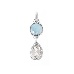 Colgante en plata con Topacio blanco