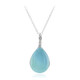Collar en plata con Calcedonia agua