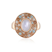Anillo en plata con Piedra de Luna blanca (KM by Juwelo)