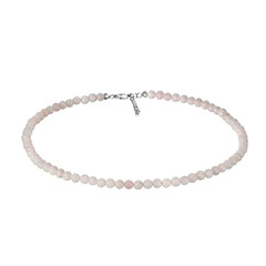 Collar en plata con Cuarzo rosa