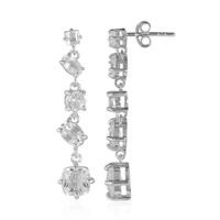 Pendientes en plata con Topacio blanco