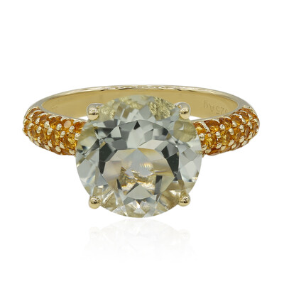 Anillo en plata con Amatista verde