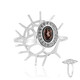Anillo en plata con Zircón champán (MONOSONO COLLECTION)