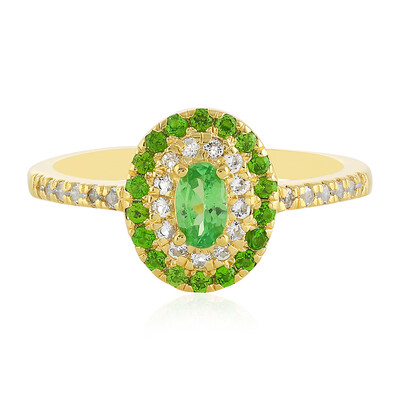 Anillo en plata con Tsavorita