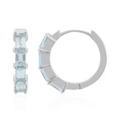 Pendientes en plata con Topacio azul cielo