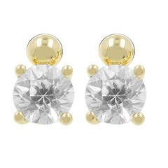 Pendientes en oro con Zircón (de Melo)