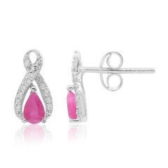 Pendientes en plata con Rubí de Mozambique