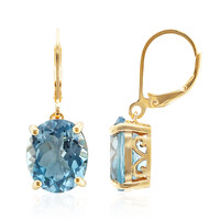 Pendientes en plata con Topacio azul cielo