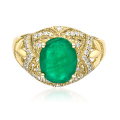 Anillo en oro con Esmeralda de Zambia AAA (AMAYANI)
