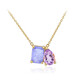 Collar en plata con Cuarzo lavanda
