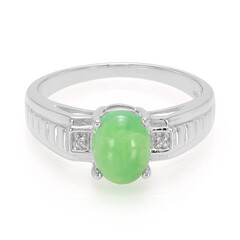 Anillo de hombre en plata con Crisoprasa imperial