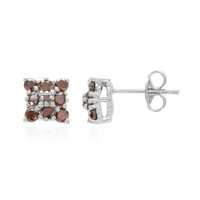 Pendientes en plata con Diamante fantasía