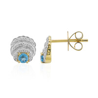 Pendientes en oro con Hauyna