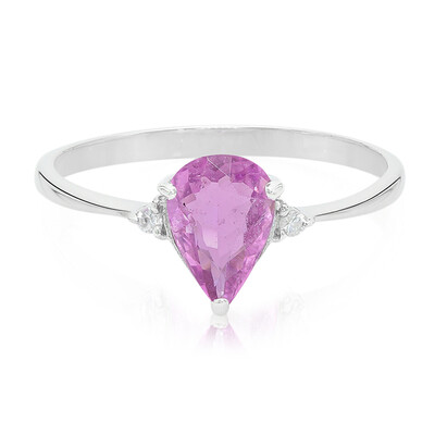Anillo en plata con Turmalina cuprífera rosa