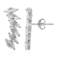 Pendientes en plata con Topacio blanco